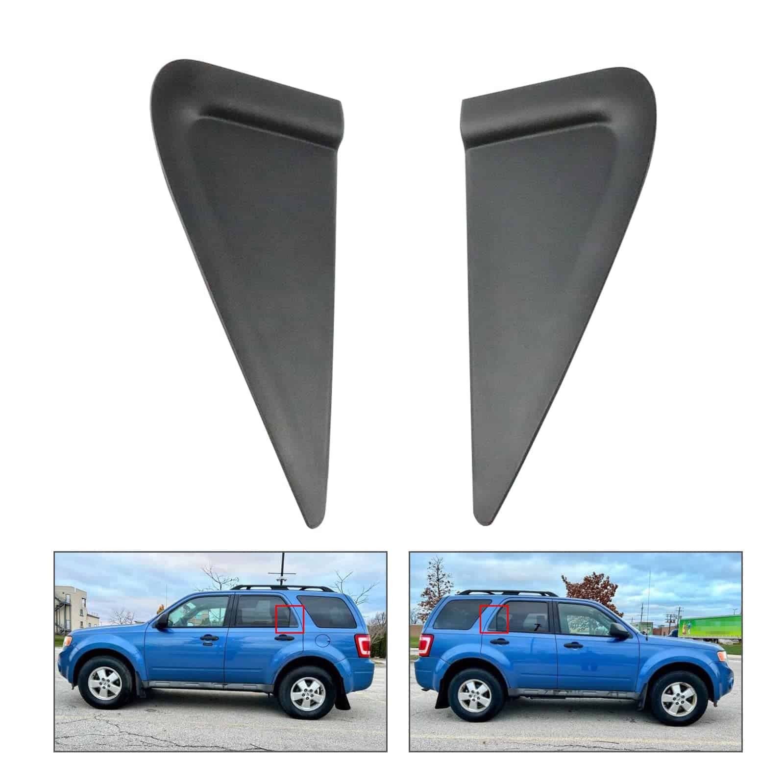 Par(2) Moldura de Ventana de Applique para Fo-rd Escape