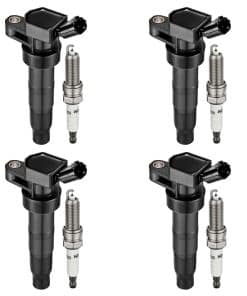 Conjunto de 4 Bobinas de Encendido UF611 y Bujía de Iridio