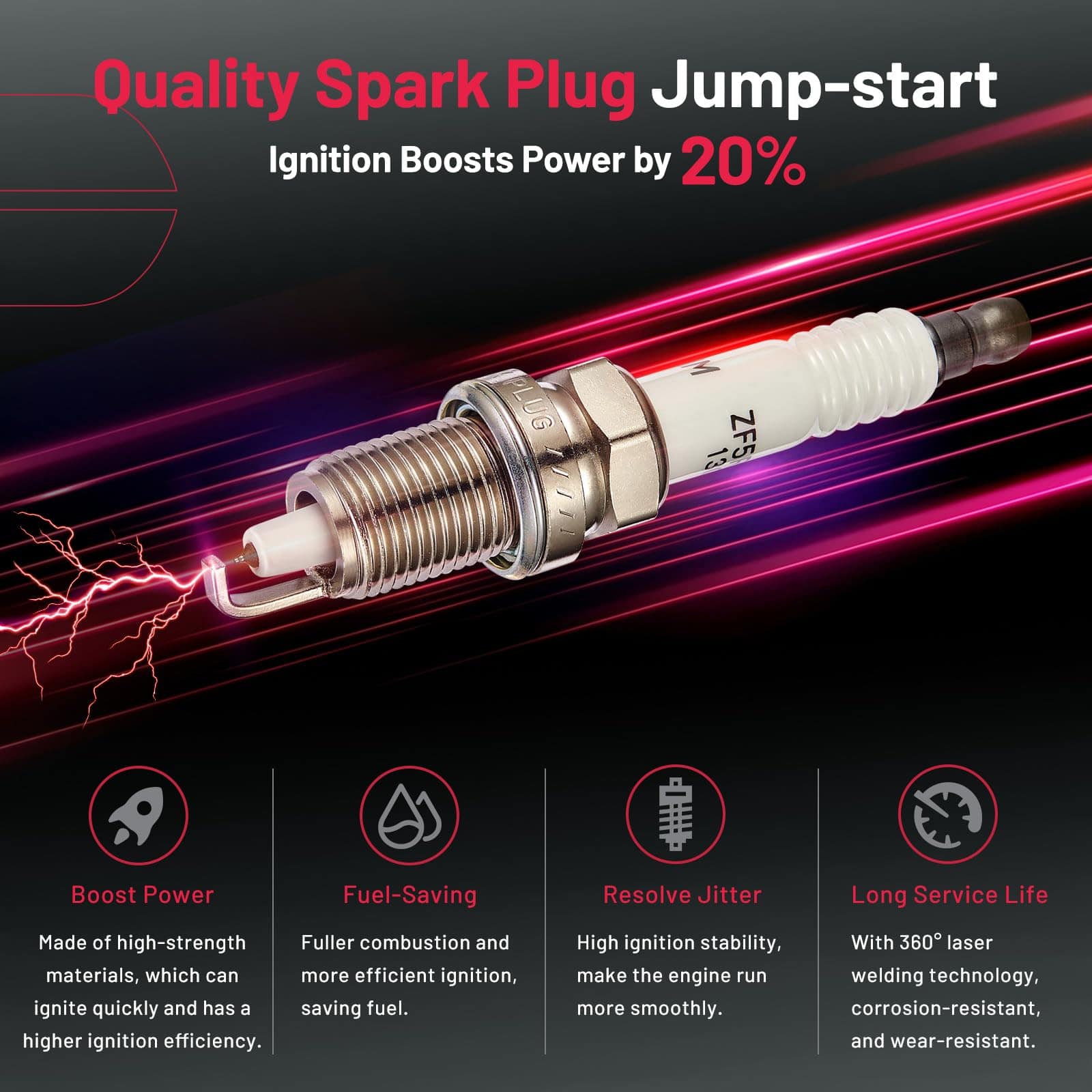 Paquete de Bobinas de Encendido UF502 y Bujías de Iridio - Imagen 6