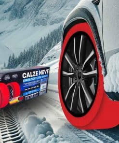 Cadenas de Nieve para Coche CARALL, Color Rojo, Talla XS,