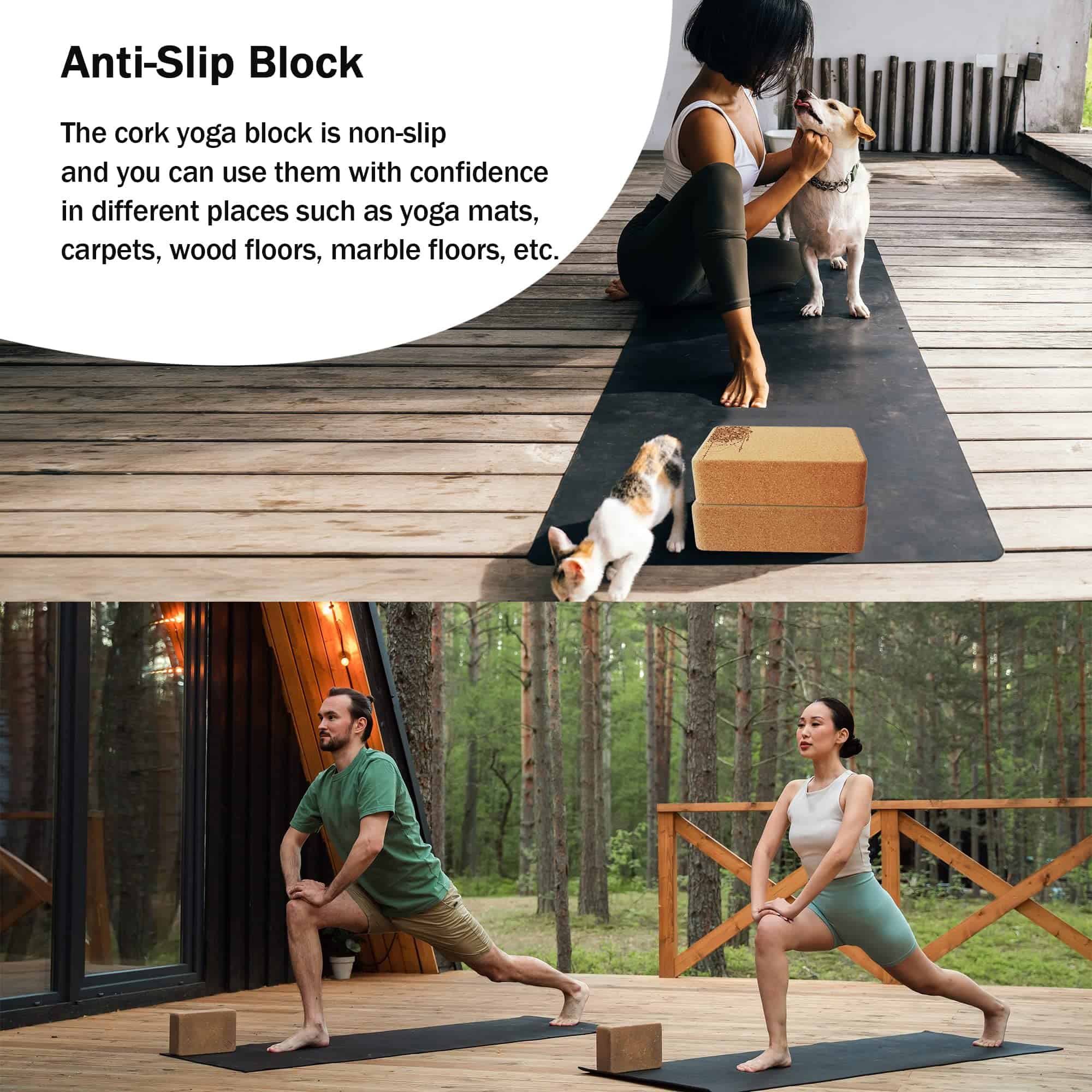 Bloques de Yoga de Corcho KRIXAM, Superficie -Marrón - Imagen 7