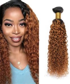 1B30 Ombre Kinky Curly Bundle Pelo Humano Rizado 100%