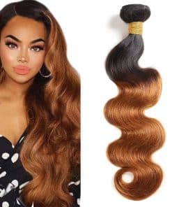 1B30 Rojo Cuerpo Onda Mechones de Cabello Humano Mechones