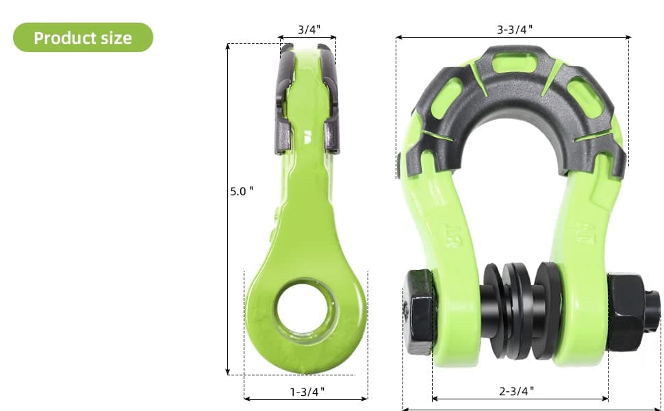 Syhvu D Ring Shackles - Capacidad de 60,000 lbs, Anillos D - Imagen 8