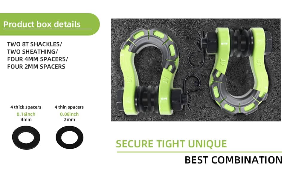 Syhvu D Ring Shackles - Capacidad de 60,000 lbs, Anillos D - Imagen 9