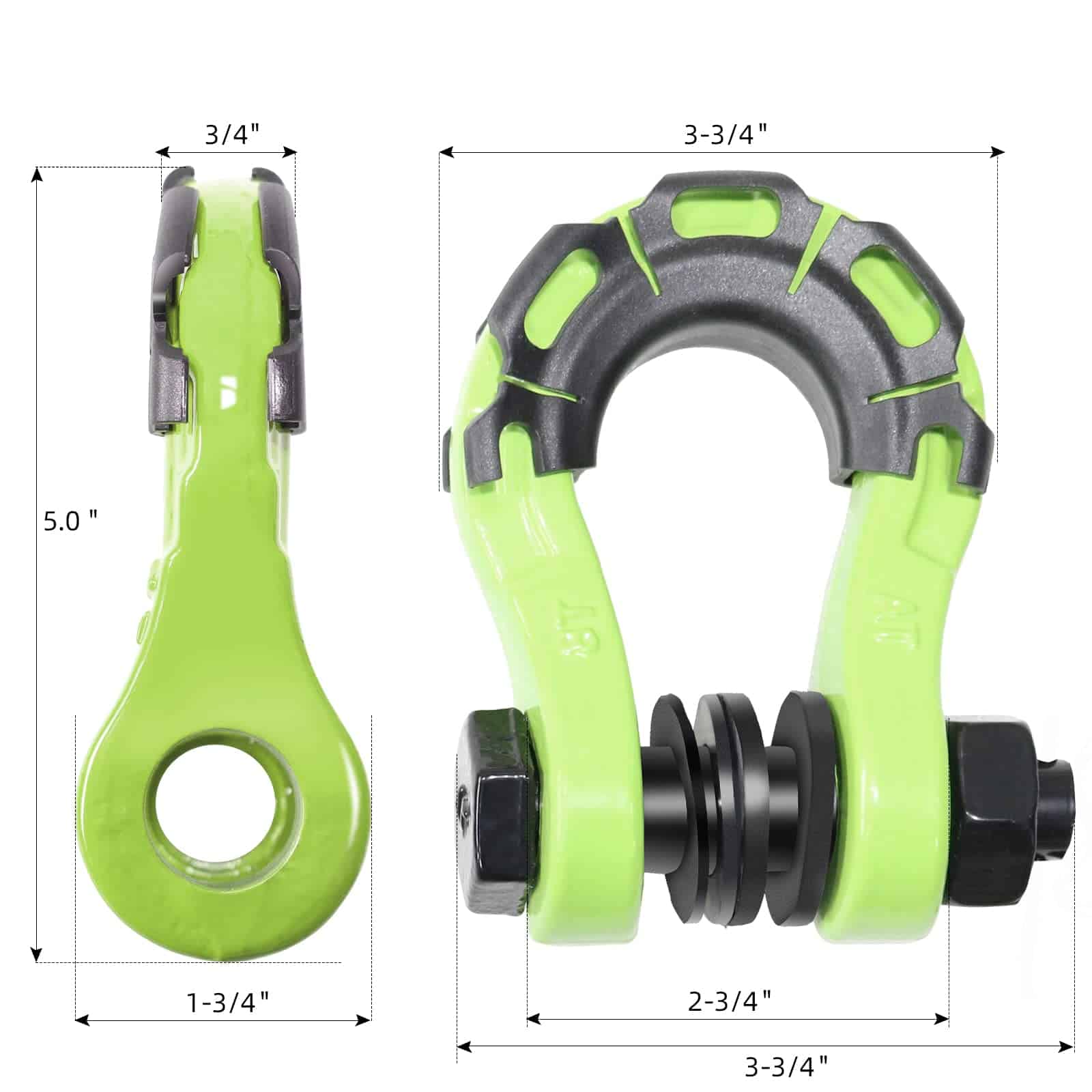 Syhvu D Ring Shackles - Capacidad de 60,000 lbs, Anillos D - Imagen 3