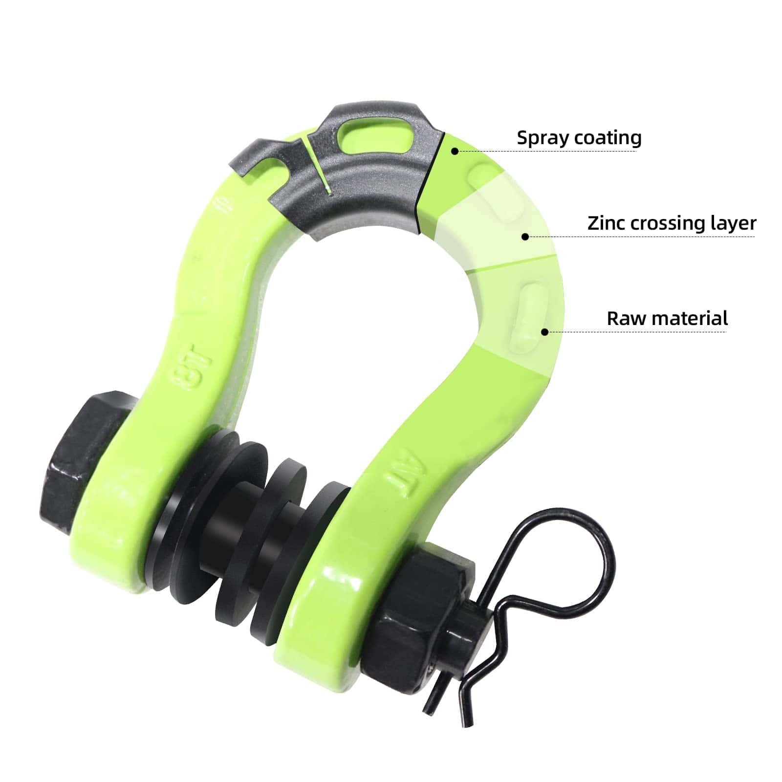 Syhvu D Ring Shackles - Capacidad de 60,000 lbs, Anillos D - Imagen 4