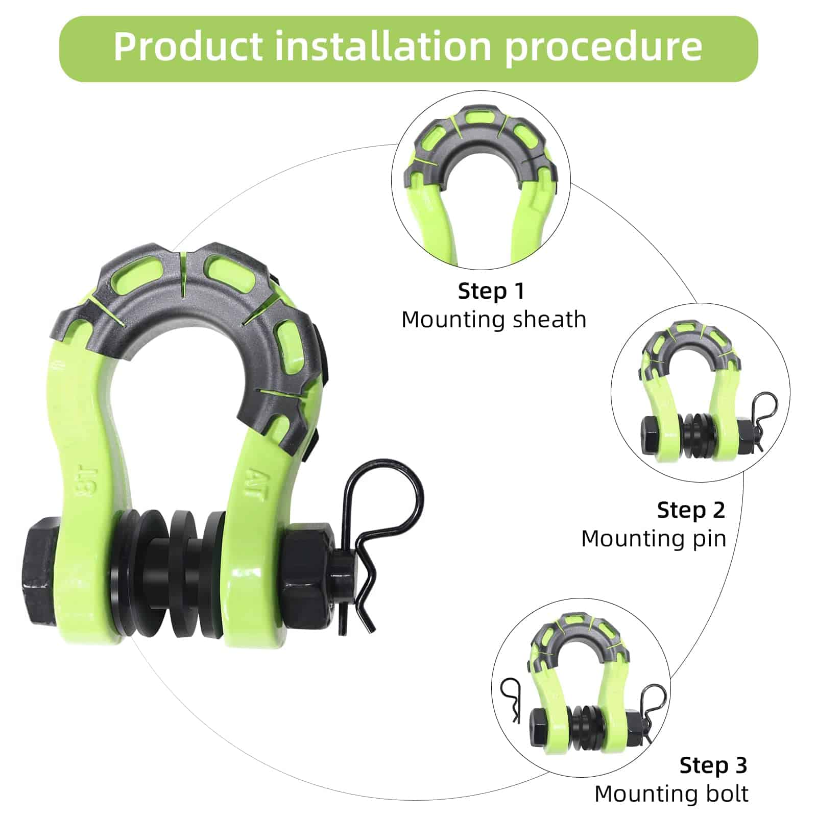 Syhvu D Ring Shackles - Capacidad de 60,000 lbs, Anillos D - Imagen 6