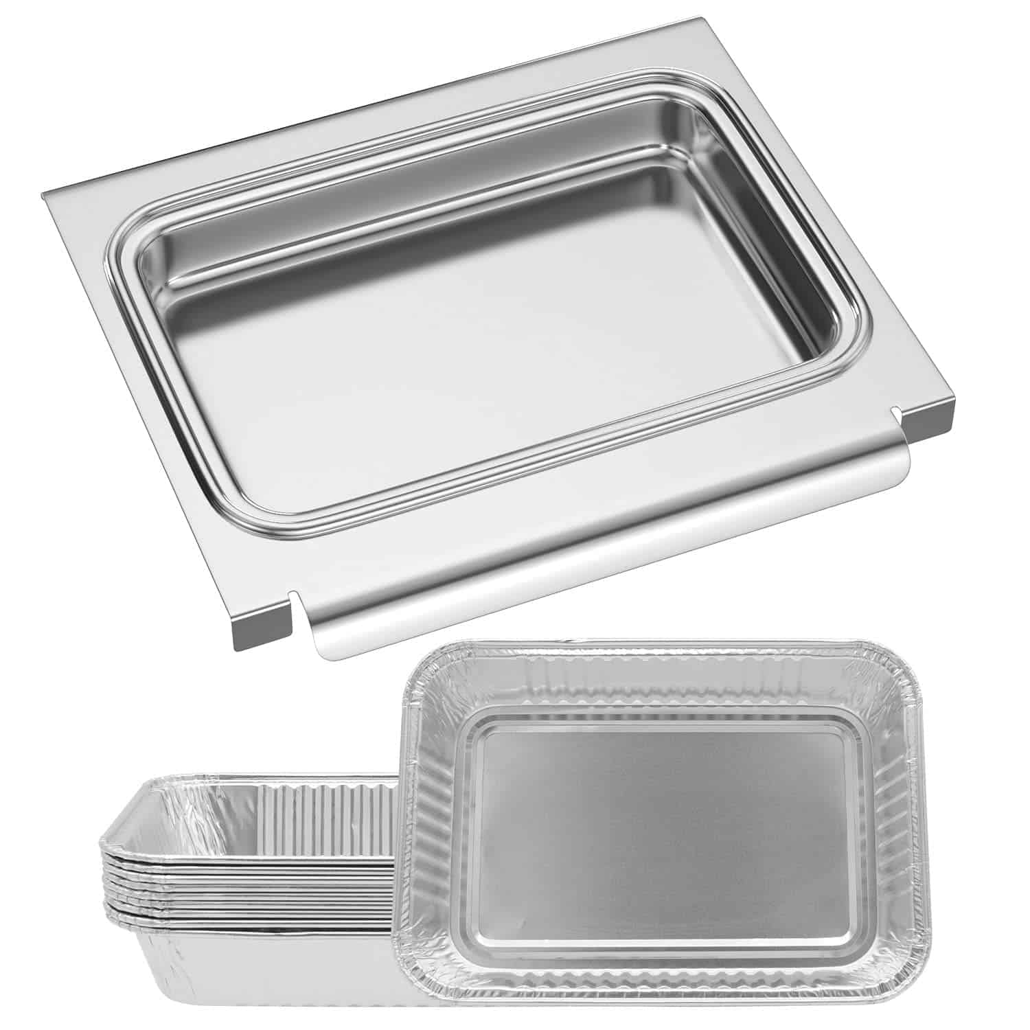 EasiBBQ 67047 Soporte de bandeja de captura con bandejas de