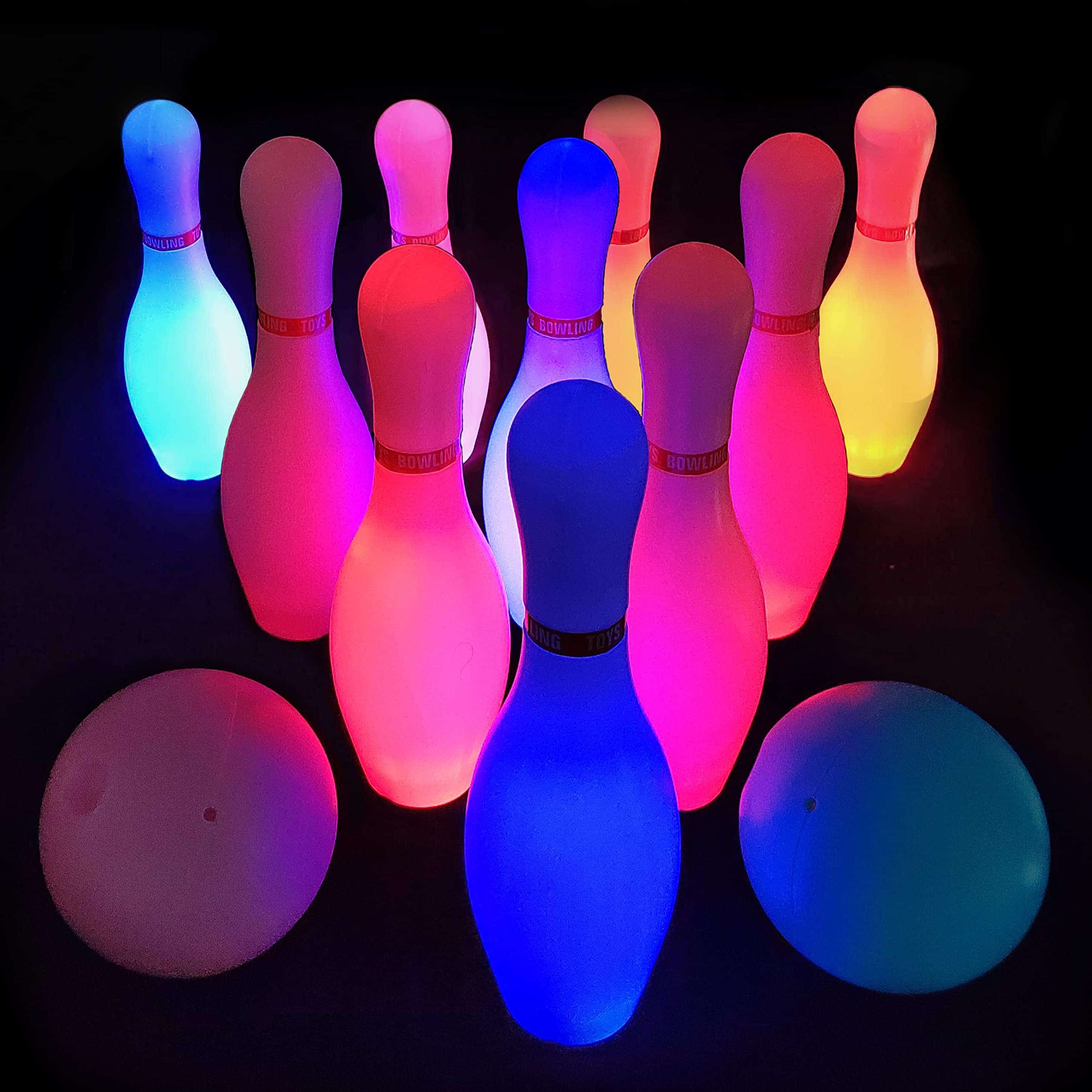 Set de Juguetes de Bolos para niños OceanWings con Luces,