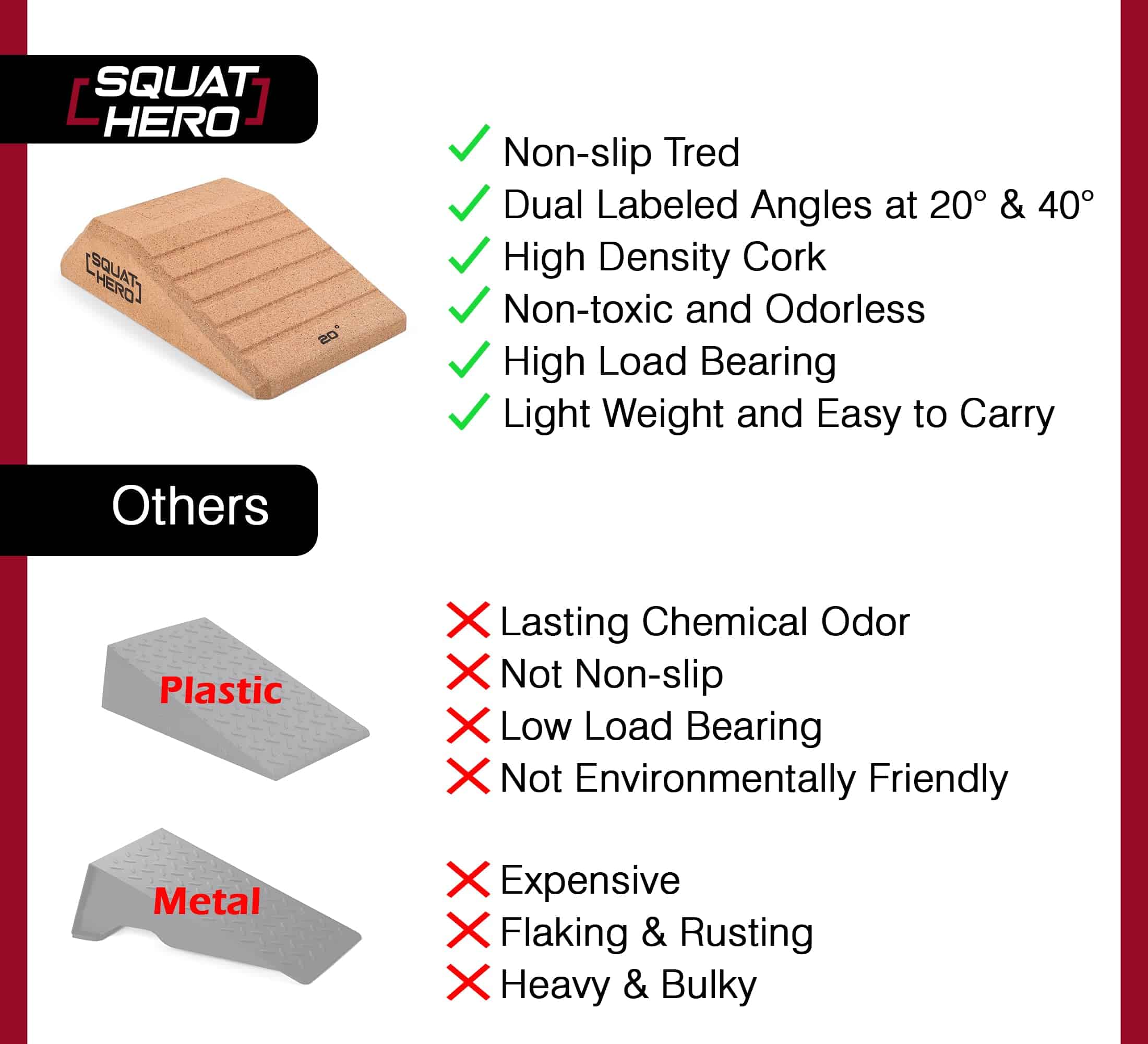 Bloque de Cuña de Sentadilla, Squat Hero, Perfecto para - Imagen 5