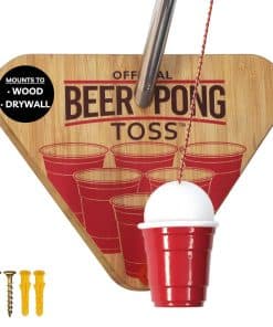 Juego de Anillos con Vaso Rojo, Pelota y Cuerda para