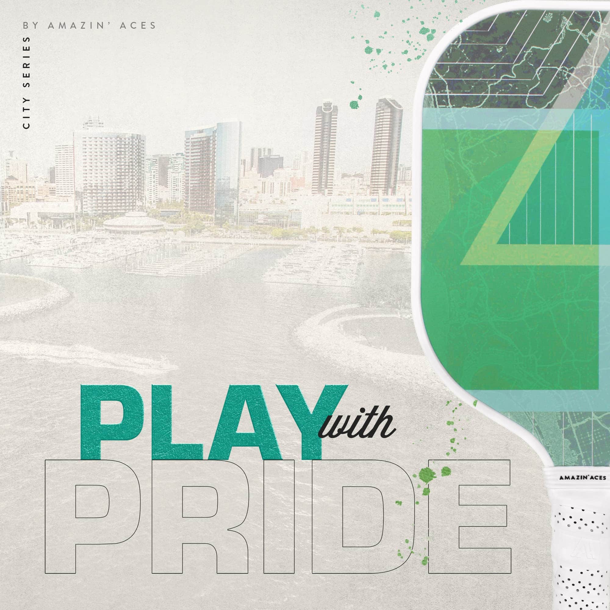 Duo de Palas de Pickleball Serie Ciudad de Amazin' Aces - - Imagen 3