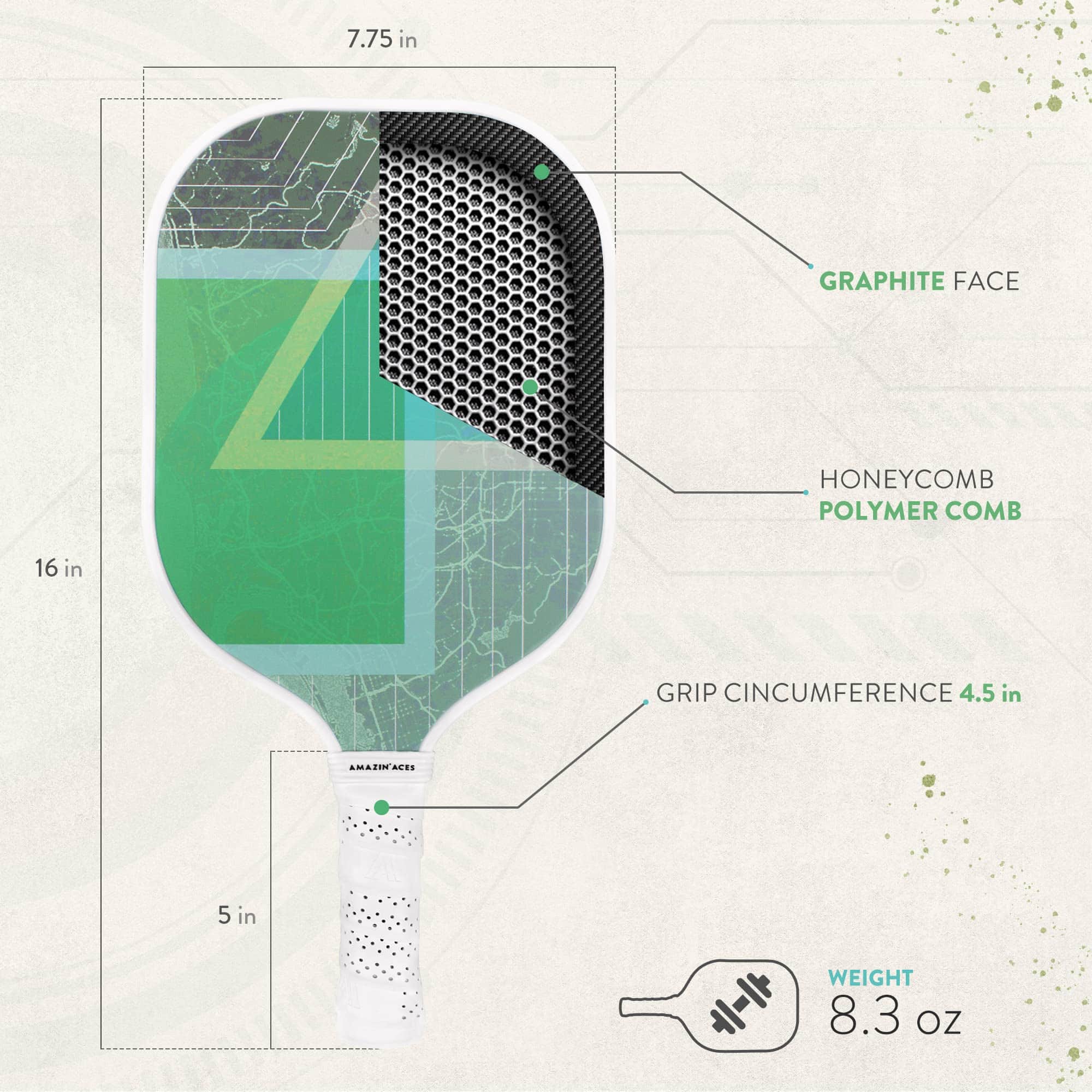 Duo de Palas de Pickleball Serie Ciudad de Amazin' Aces - - Imagen 4
