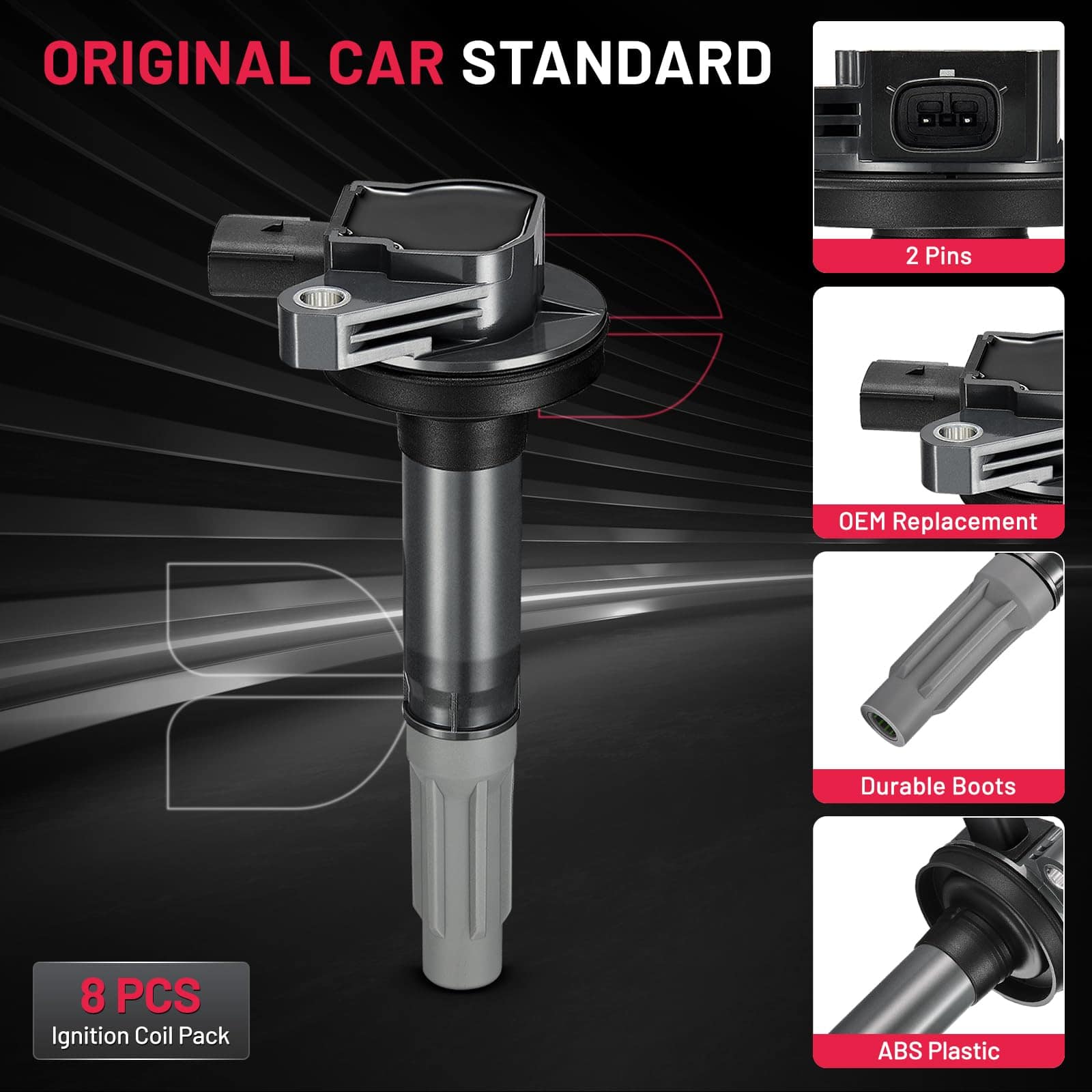 Conjunto de 8 bobinas de encendido BDFHYK UF622 Compatible - Imagen 6