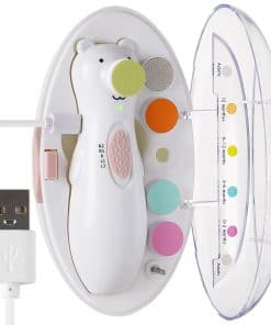 Lima de uñas eléctrica para bebé Haakaa Happii Bear con luz