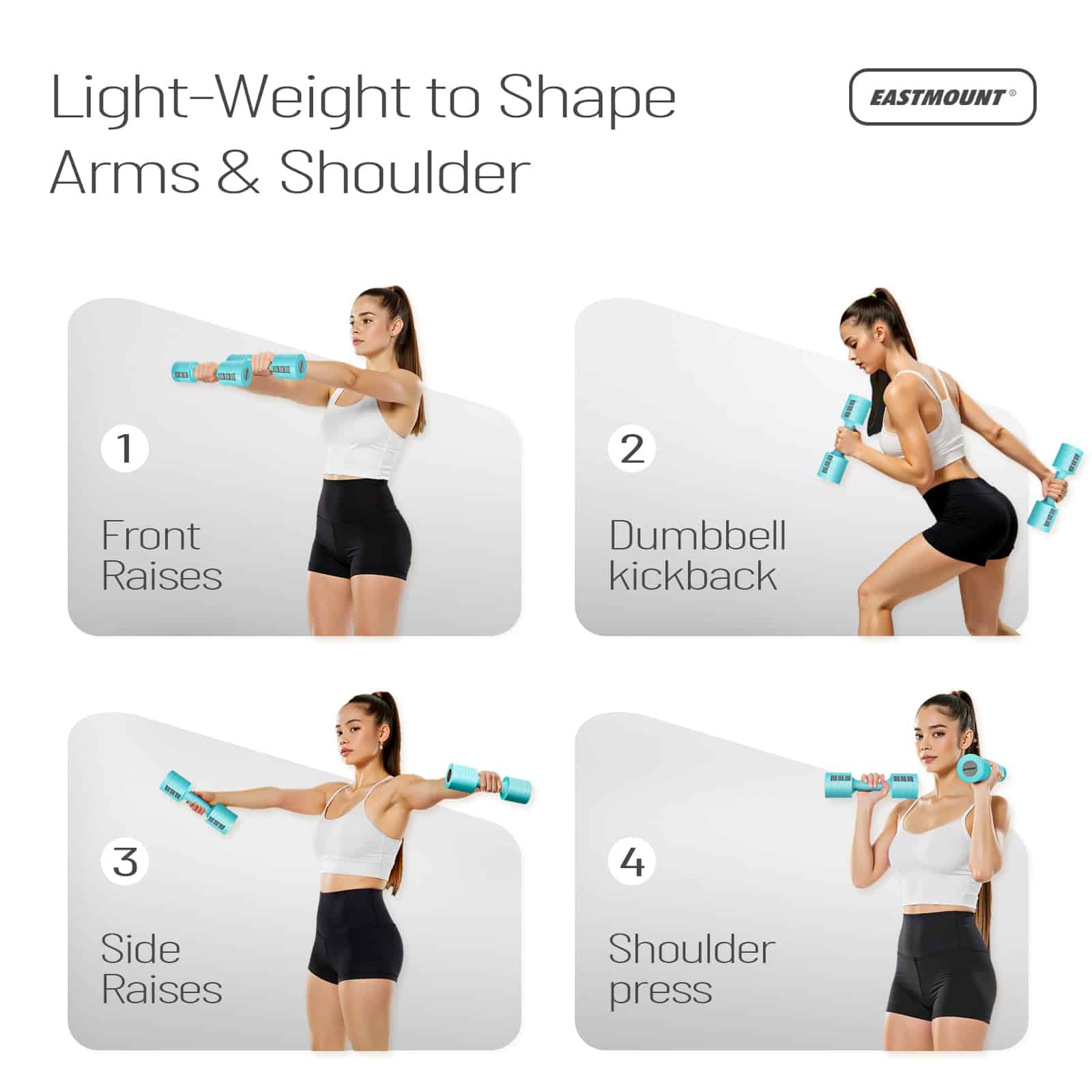 Juego de Mancuernas Ajustables EAST MOUNT de 5 lb Set de 2 - Imagen 5