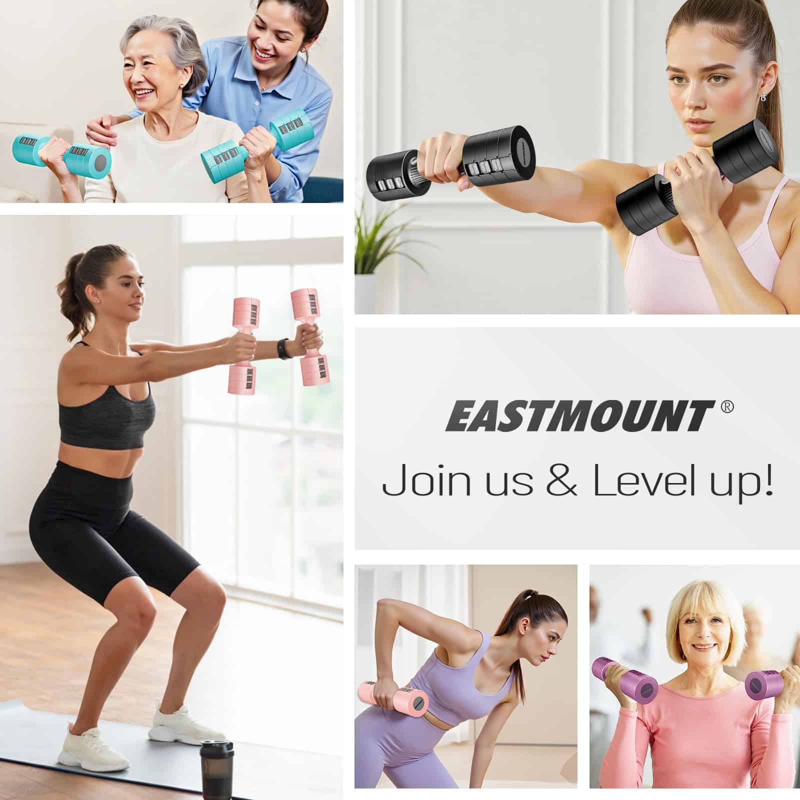 Juego de Mancuernas Ajustables EAST MOUNT de 5 lb Set de 2 - Imagen 6