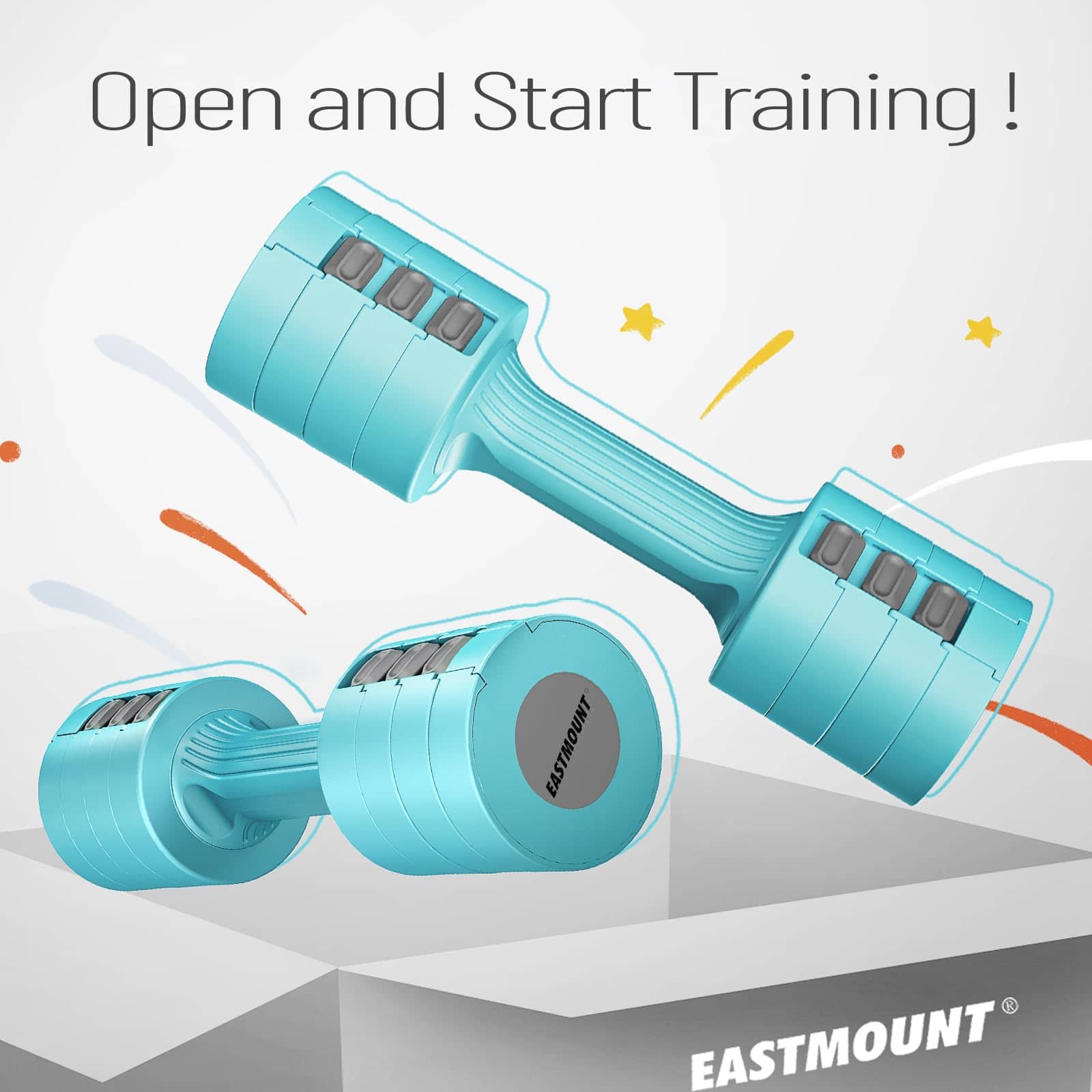 Juego de Mancuernas Ajustables EAST MOUNT de 5 lb Set de 2 - Imagen 9