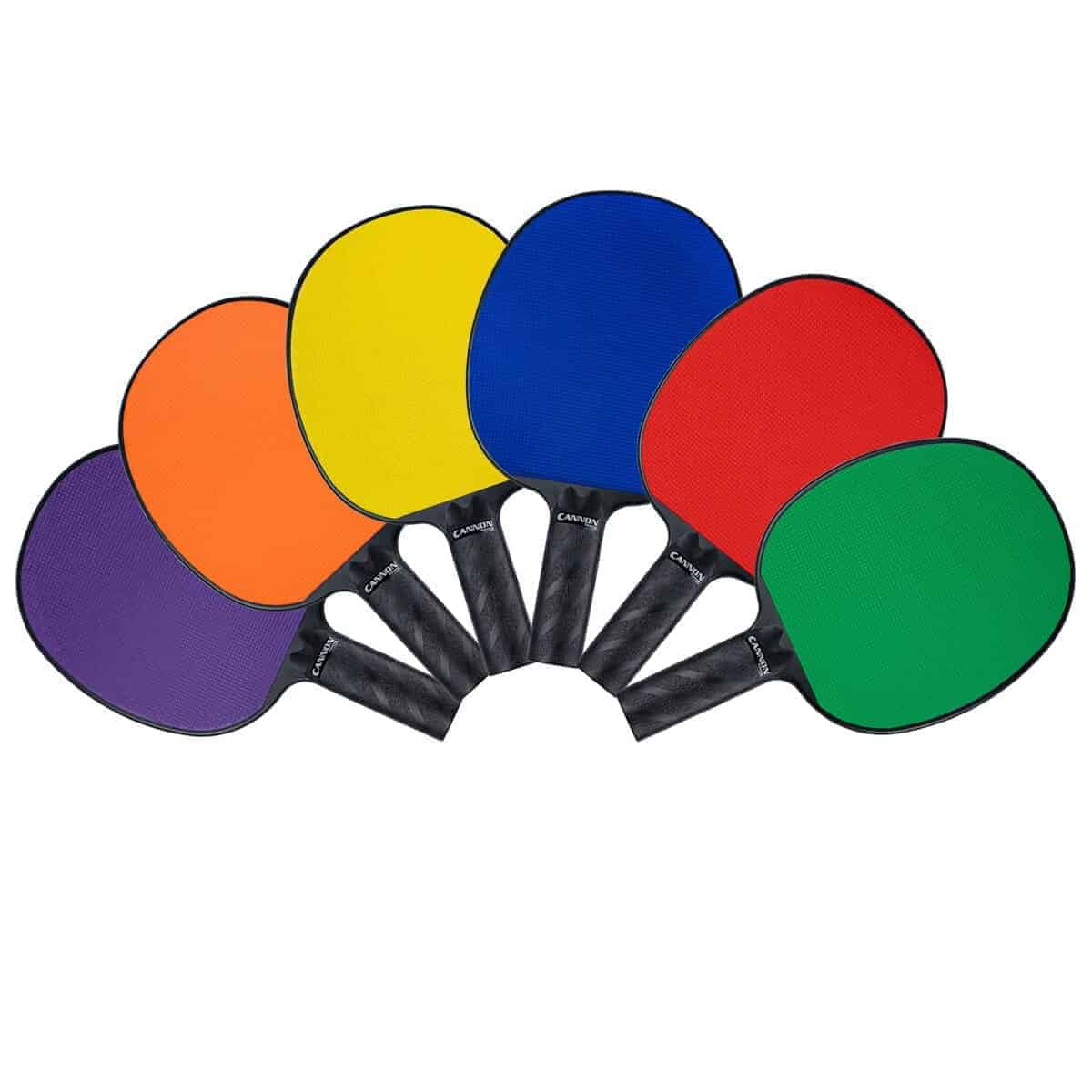 Raquetas de Ping Pong irrompibles Cannon Sports con Cara de