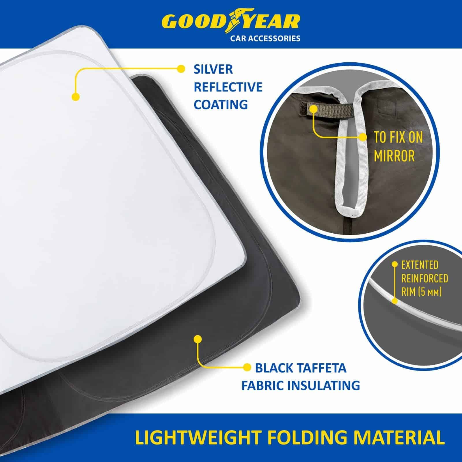 Protector Solar Plegable para Parabrisas -Negro-Plateado - Imagen 4