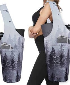 Bolso para tapete de yoga con bolsillo de gran tamaño y