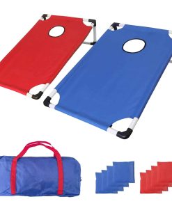 Juego de Cornhole Portátil con Marco de PVC, 2 Tableros