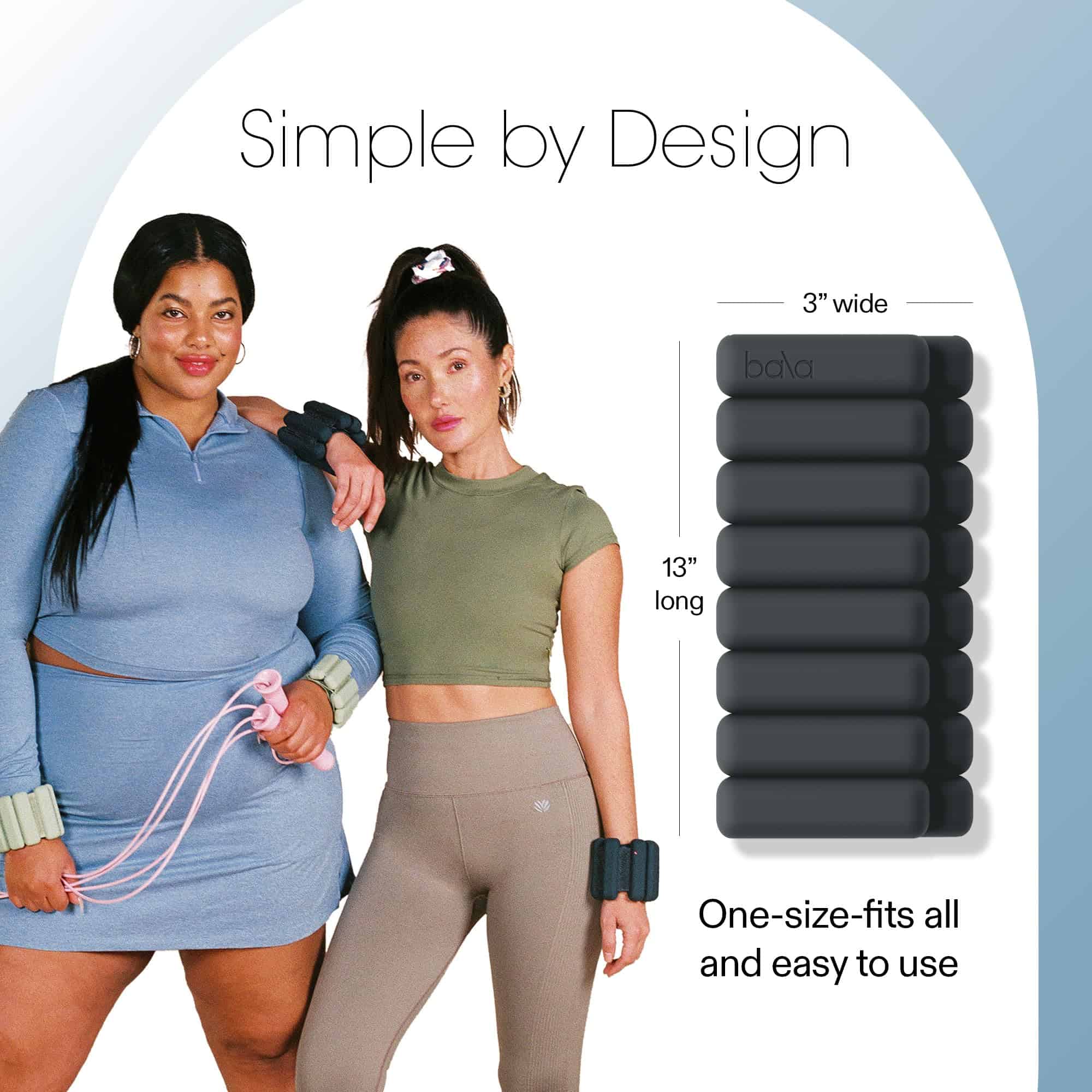 Bala Bangles Pesas de Muñeca y Tobillo -Carbón - Imagen 5