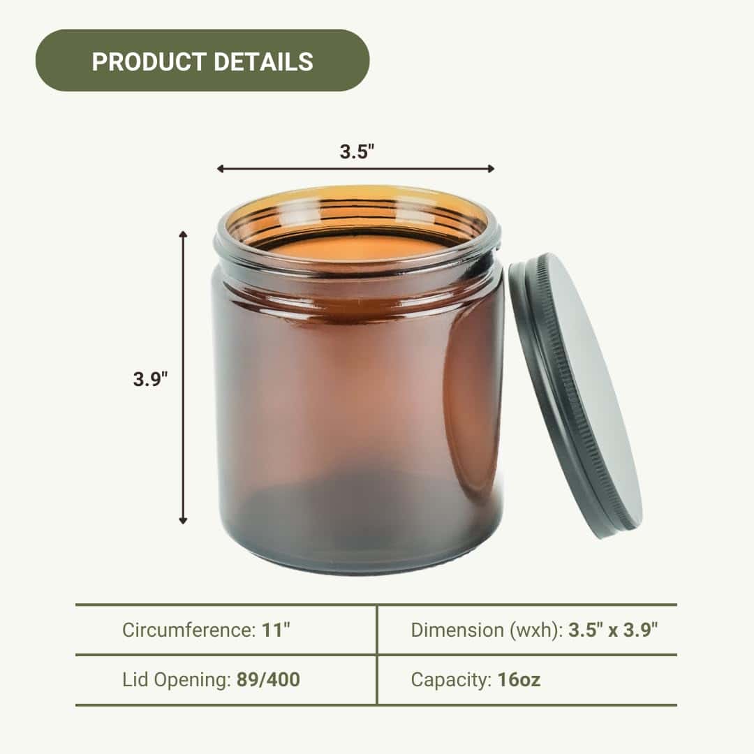 Paquete de Vidrio Ámbar de Naturaleza 16oz - 12 Paquetes, - Imagen 5
