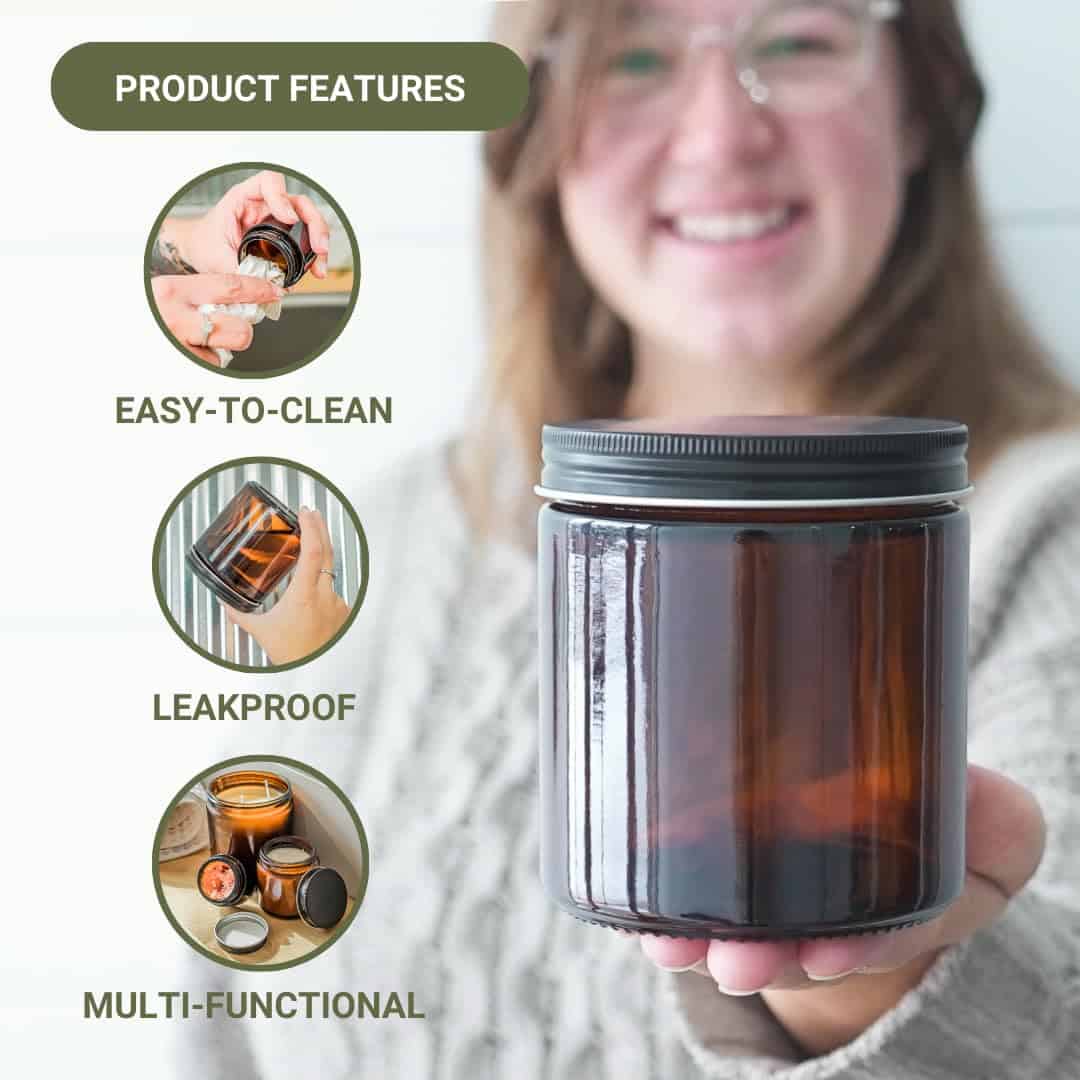 Paquete de Vidrio Ámbar de Naturaleza 16oz - 12 Paquetes, - Imagen 3