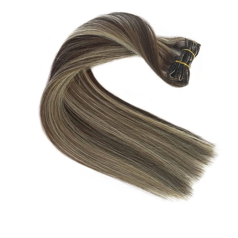 Extensiones de Cabello Valiilo Clip en Marrón a Rubia de - Imagen 8