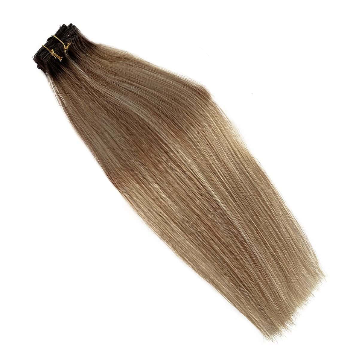 Extensiones de Cabello Clip Real de Cabello Humano 7 Pzas. - Imagen 7
