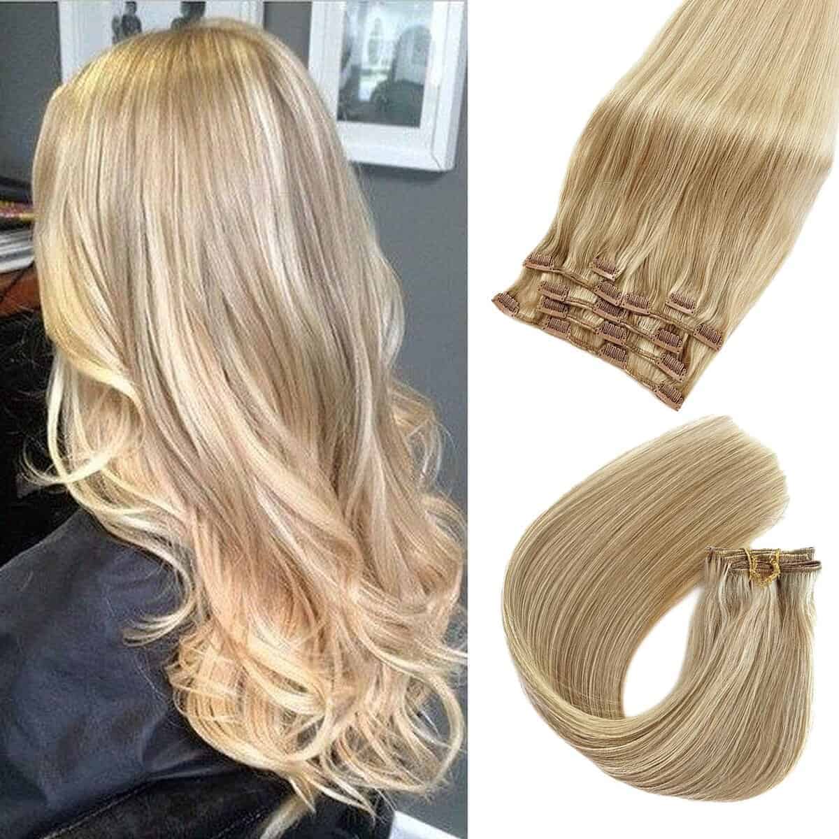 Extensiones de Cabello Humano Valiilo, 22 Pulgadas Balayage