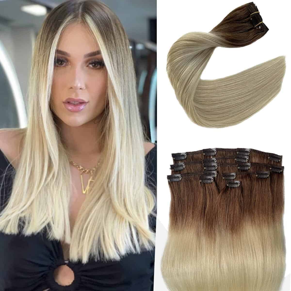 Extensiones de Cabello de Clip Valiilo en Cabello Humano 20