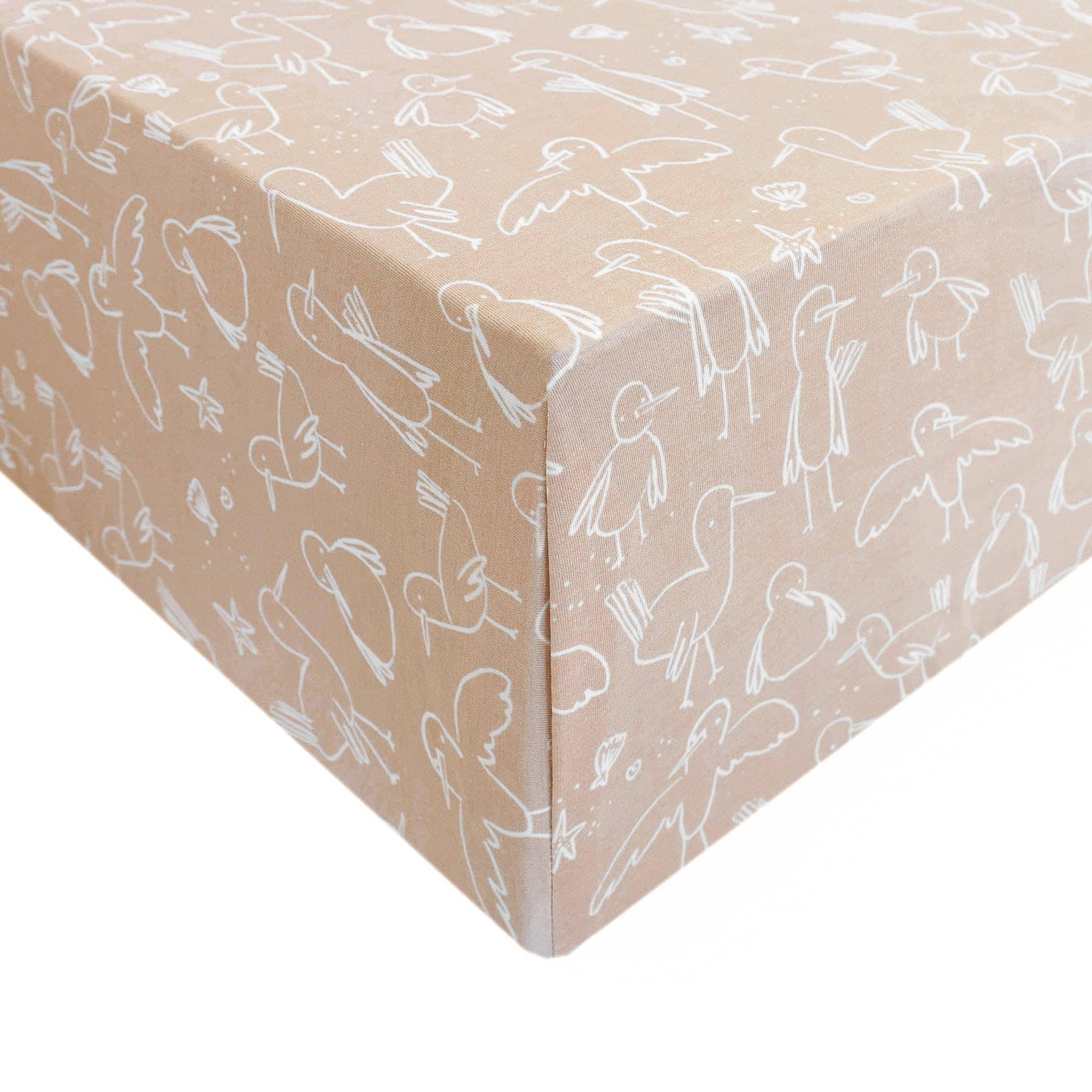 Sábanas de cuna de bebé de punto premium -Arena