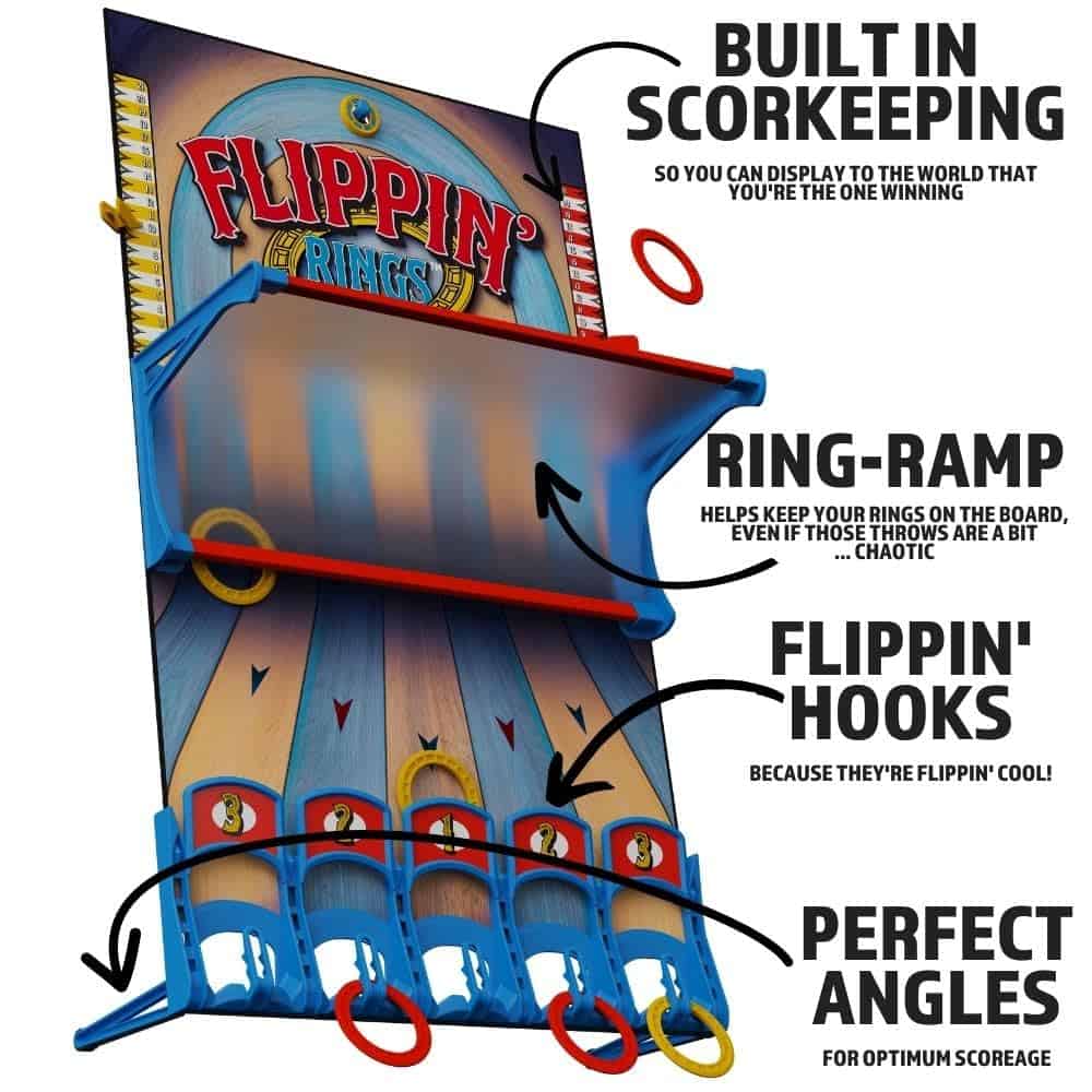 Flippin Rings | Juego de lanzamiento de anillos para - Imagen 4