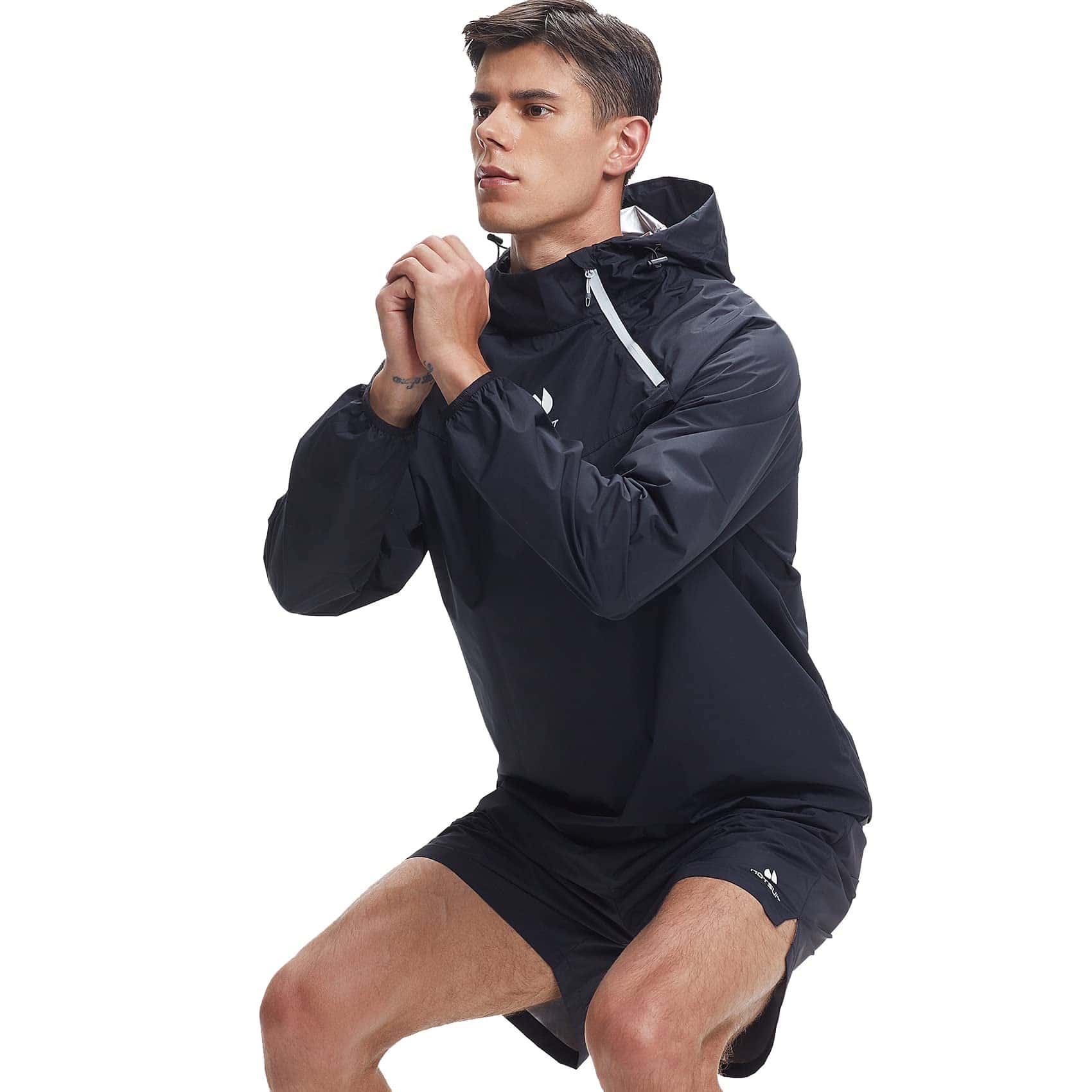 Traje de Sauna HOTSUIT para Hombre, Chaqueta -Negro - Imagen 3