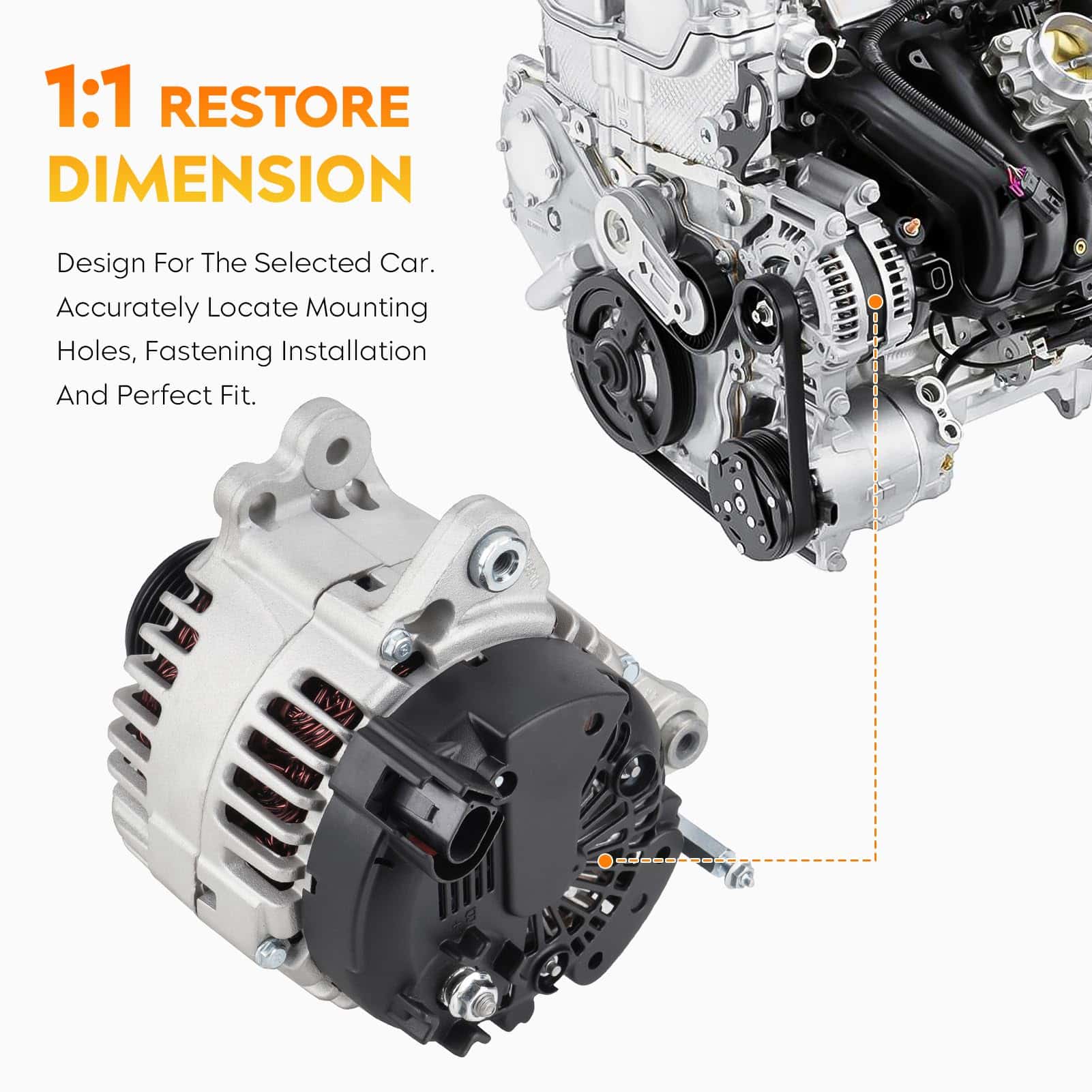 Alternador para Audi TT Quattro L4 1.8L 2000-2006, para VW - Imagen 4