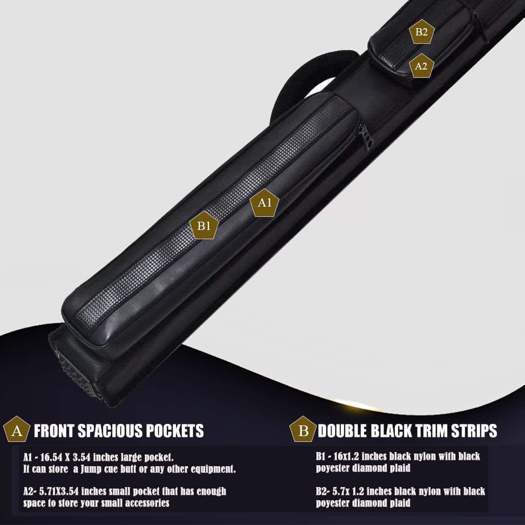 Estuche rígido para palos de billar Champion -Negro - Imagen 3