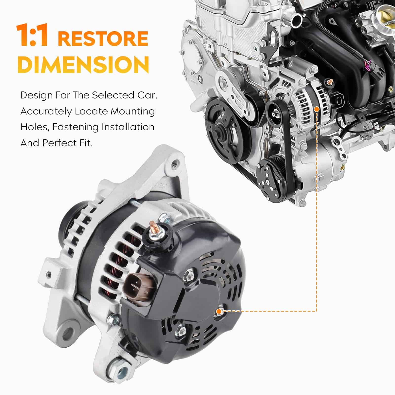 Alternador para Toyota Corolla L4 1.8L 2009 2010 2011 2012 - Imagen 4