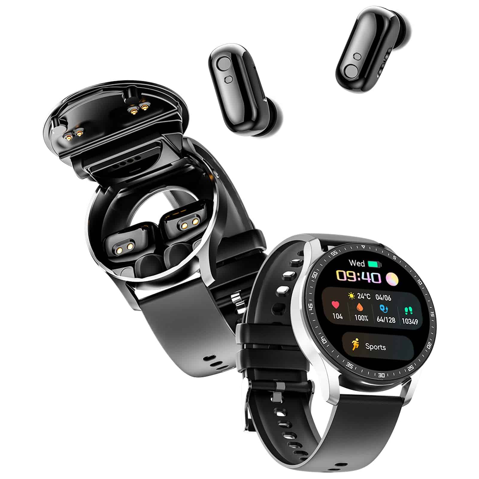 Smart Watch con Auriculares, 2 en 1 Construcción TWS