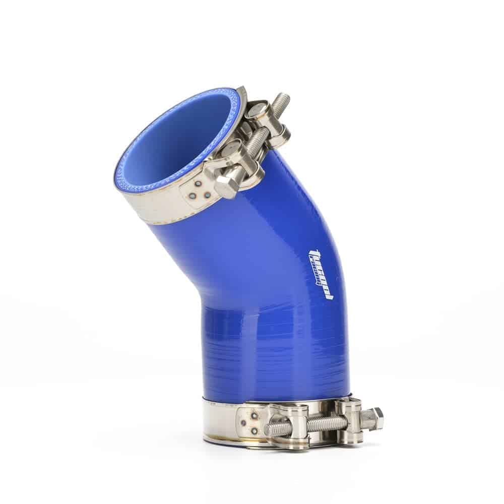 Manguera de Silicona de 45 Grados -Azul