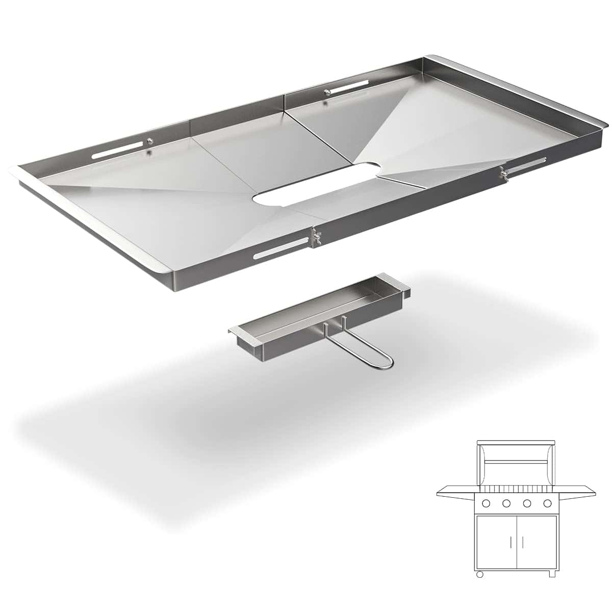 Charola de Grasa para Parrilla de Gas - Bandeja de Goteo