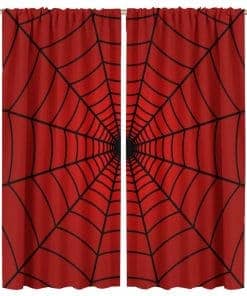 Cortinas de Telaraña de Héroe para Niños, Cortinas Negras
