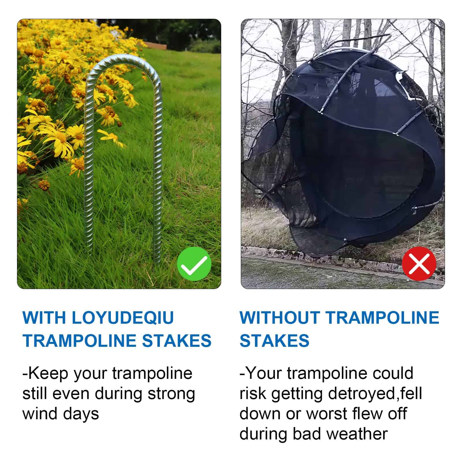 Estacas de Trampolín de Alto Viento, Anclas de Trampolín de - Imagen 3
