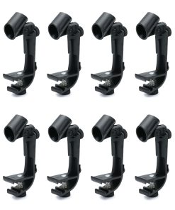 Soporte para micrófono de batería QWORK, 8 clips ajustables