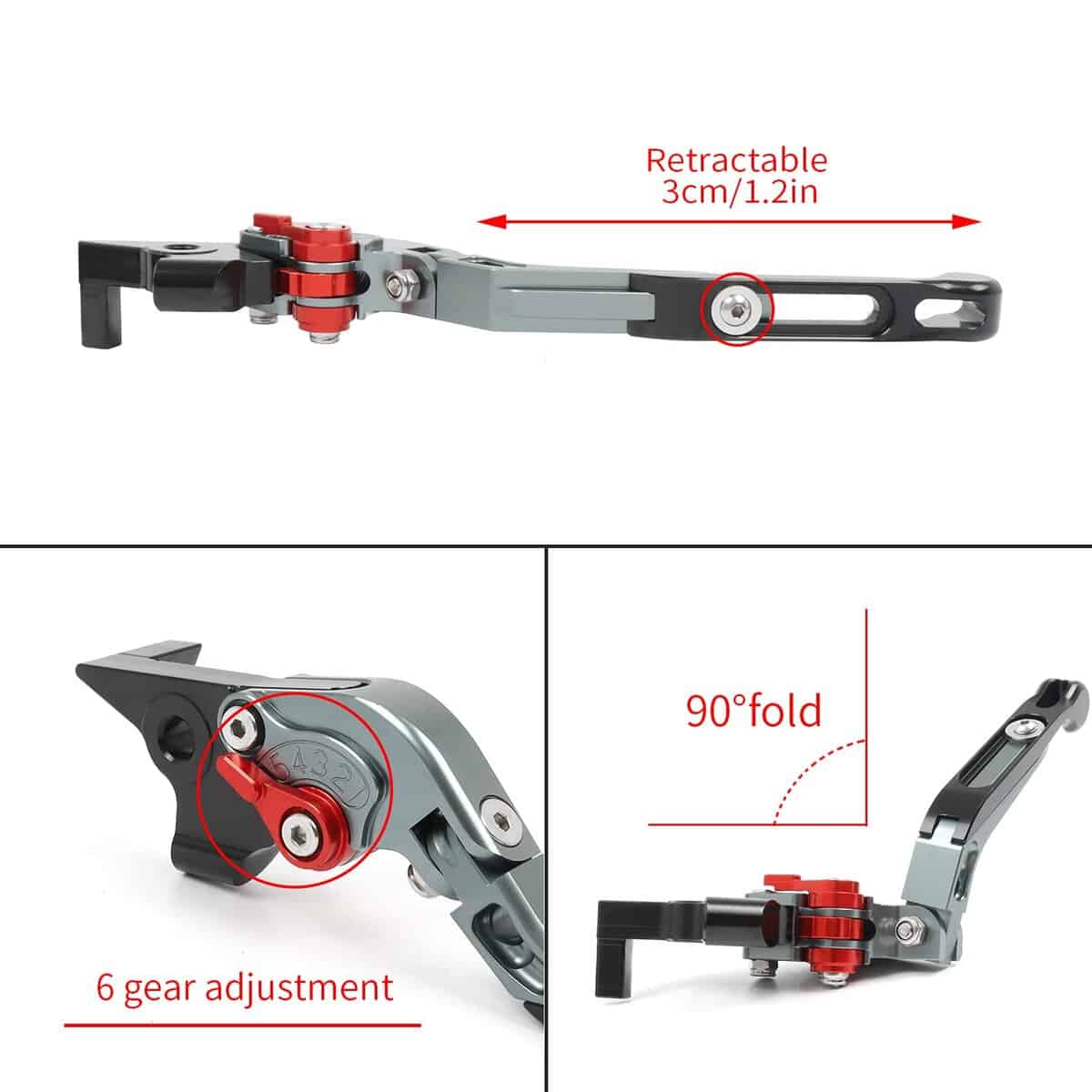 BAIONE Worldmotop CNC Palancas de freno y embrague de - Imagen 5