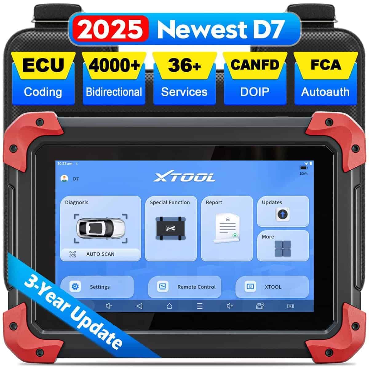 XTOOL D7 Escáner OBD2 Bidireccional, Escáner 2025 para