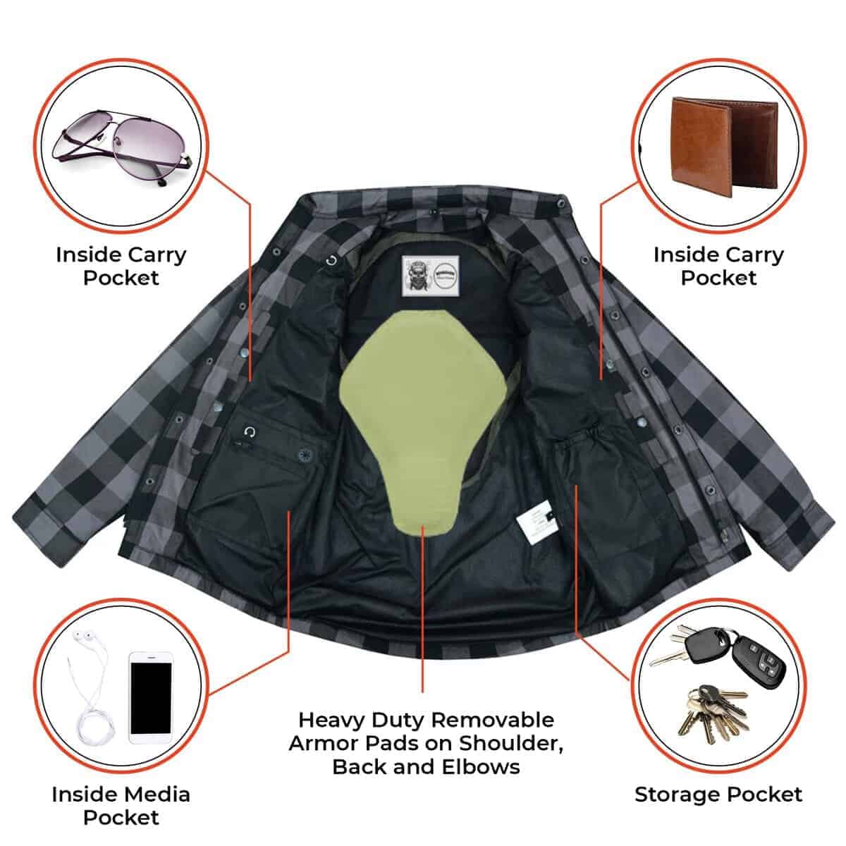 Camisa a cuadros para motociclistas para hombre de Daniel - Imagen 5