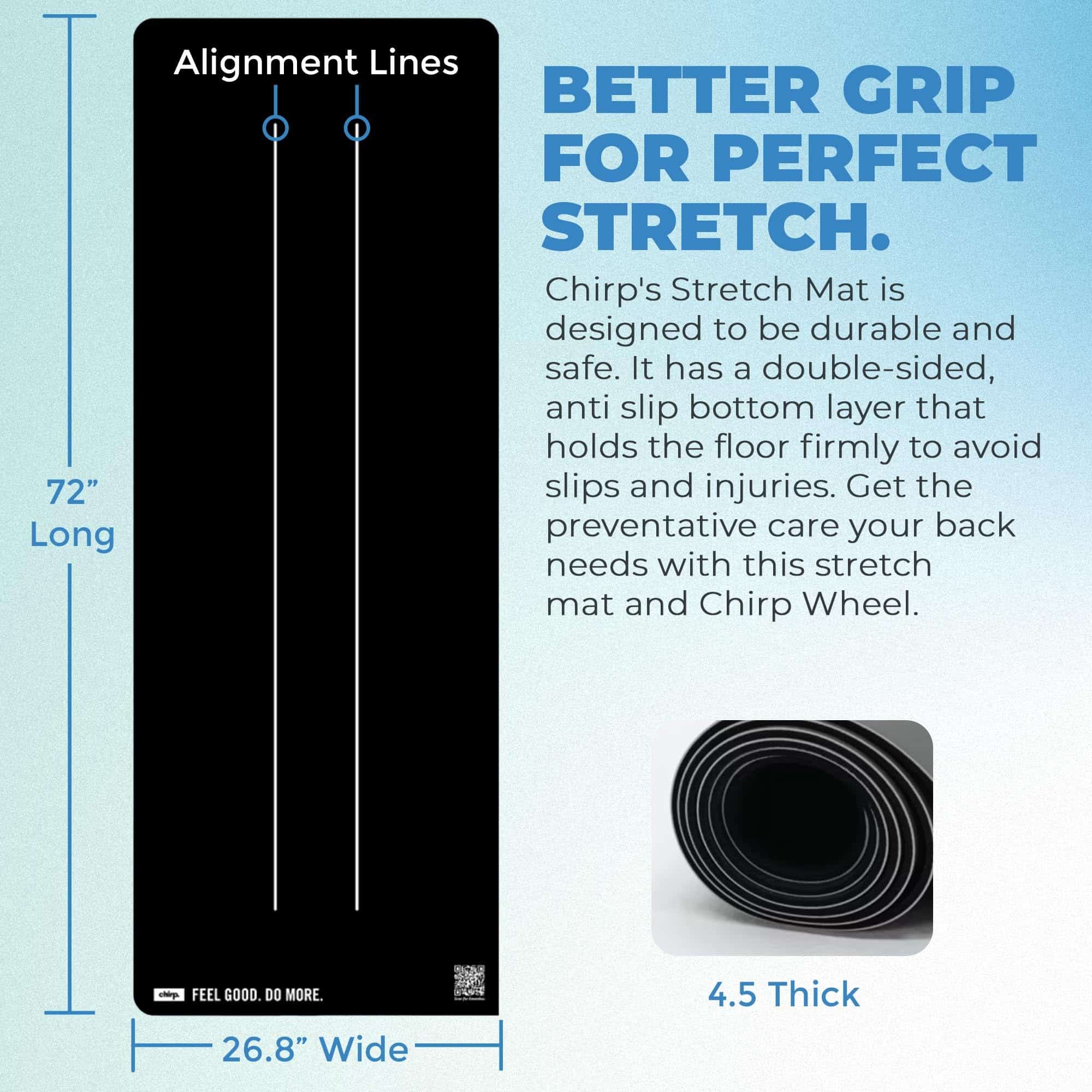 Tapete de ejercicios grueso Chirp Stretch para yoga y - Imagen 7